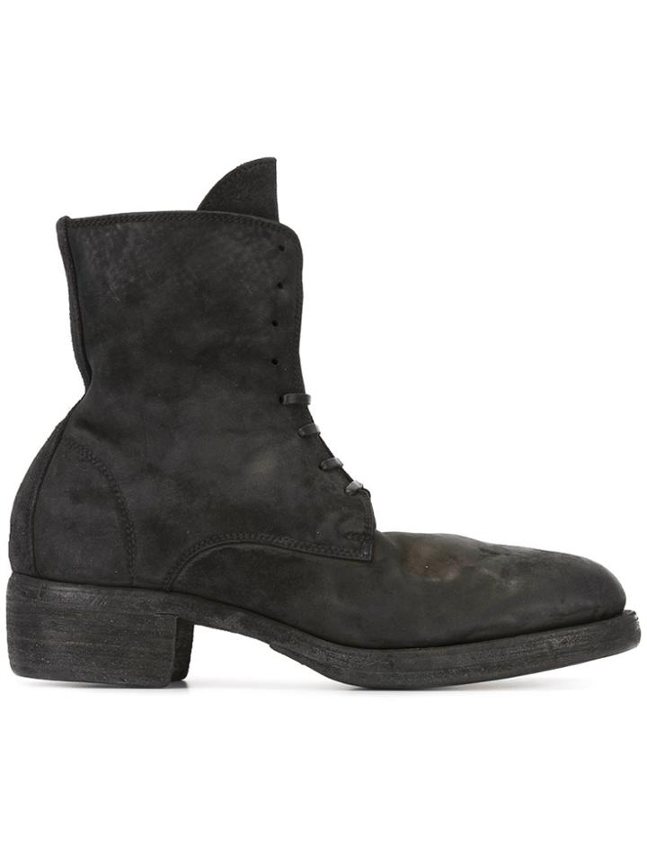 Guidi Lace Up Boots - Black
