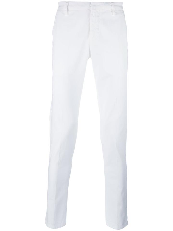 Dondup Gaubert Trousers, Men's, Size: 34, White, Cotton/spandex/elastane