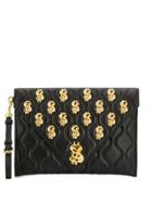 Moschino Dollar Sign Clutch - Black