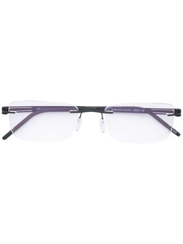 Silhouette Rimless Glasses Frame - Black