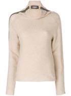 Jo No Fui Striped Sleeve Jumper - Nude & Neutrals