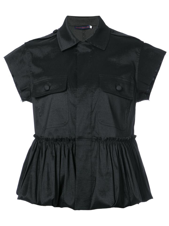 Harvey Faircloth Frill-trim Tailored Blouse - Black