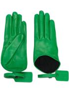 Off-white Luggage Tag Gloves - Green