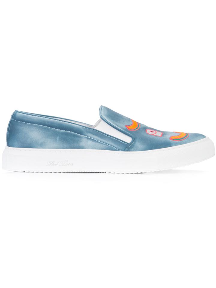 Del Toro Shoes Embroidered Detail Sneakers - Blue
