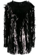 Norma Kamali All-over Sequin Fringe Top - Black
