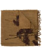 Uma Wang Nature Print Scarf - Brown