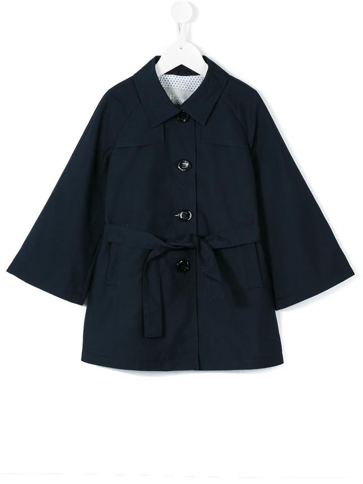 Herno Kids - Single Breasted Trench Coat - Kids - Cotton/polyester - 10 Yrs, Blue