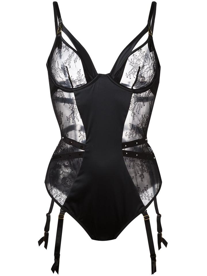 Tatu Couture 'sylvia' Peep Body, Women's, Size: Medium, Black, Polyester/spandex/elastane/polyamide