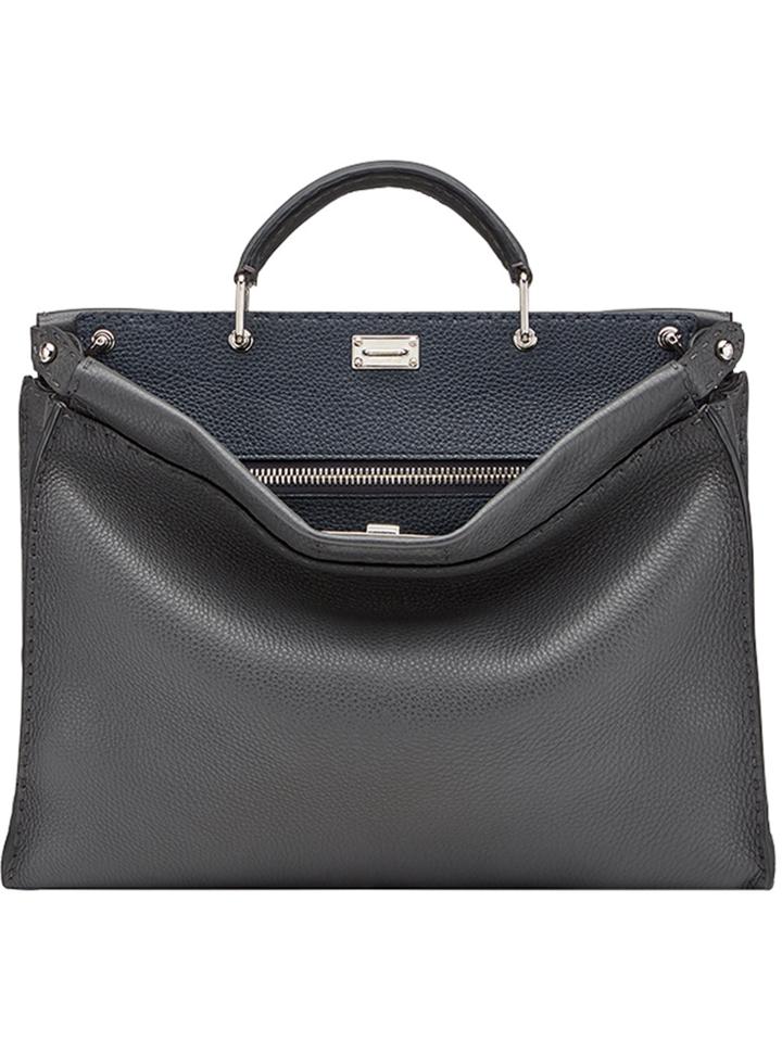 Fendi Peekaboo Fit Tote Bag - Grey