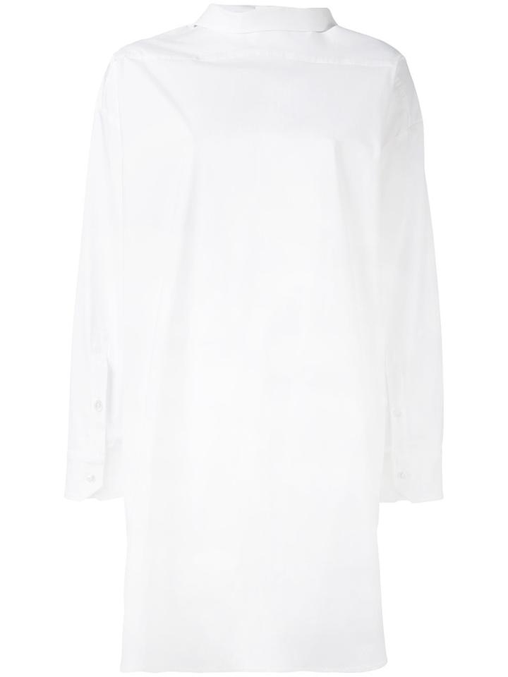 Erika Cavallini Slit Detail Oversized Top - White