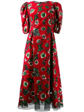 Dolce & Gabbana Anemone Print Dress - Red