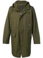 Ps By Paul Smith Hooded Parka Coat - Green