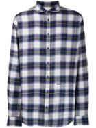 Dsquared2 Check Flannel Shirt - Blue