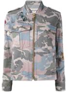 Zadig & Voltaire Pastel Camouflage Jacket, Women's, Size: Xs, Green, Polyester/cotton/llama