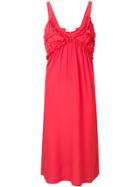 L'autre Chose Ruffled Midi Dress - Red