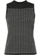 Rag & Bone High Neck Knitted Tank, Women's, Size: Medium, Black, Rayon/nylon