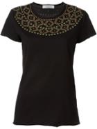 Valentino Embellished T-shirt, Women's, Size: Small, Black, Cotton