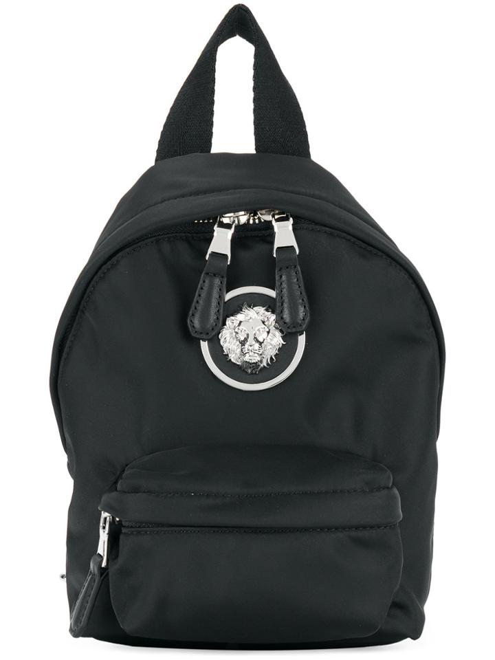 Versus Lion Plaque Small Backpack - Black