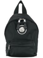 Versus Lion Plaque Small Backpack - Black