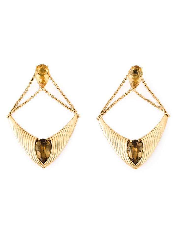Shaun Leane 'bound' Champagne Quartz Earrings, Women's, Metallic