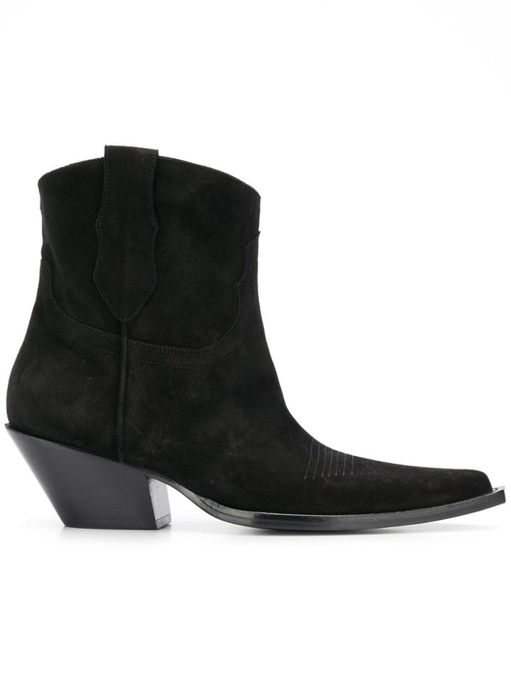 Maison Margiela Pointed Toe Cowboy Boots - Black