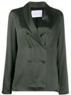 Asceno Dotted Silk Blazer - Green