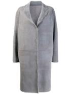 Fabiana Filippi Perforated Single Breasted Coat - Grey