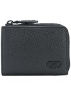 Salvatore Ferragamo Half Zip Coin Pouch - Black