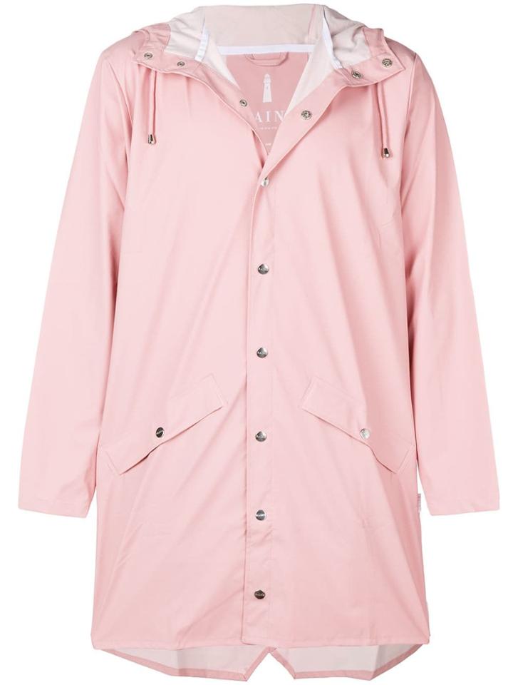 Rains Water-resistant Hooded Coat - Pink & Purple