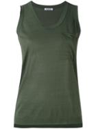 P.a.r.o.s.h. - Knitted Tank Top - Women - Cotton/viscose - S, Green, Cotton/viscose