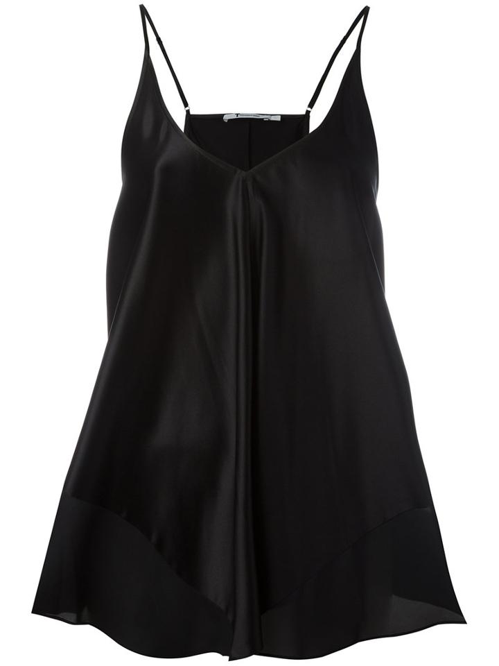 T By Alexander Wang - V-neck Camisole - Women - Silk - 6, Women's, Black, Silk