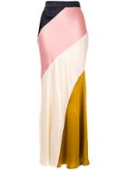 Layeur Diagonal Colour Block Skirt - Gold