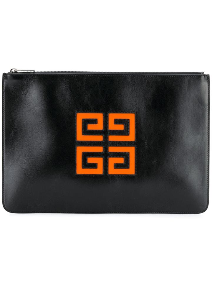 Givenchy 4g Xl Zipped Pouch - Black