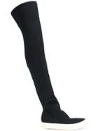Rick Owens Drkshdw Over The Knee Boots - Black
