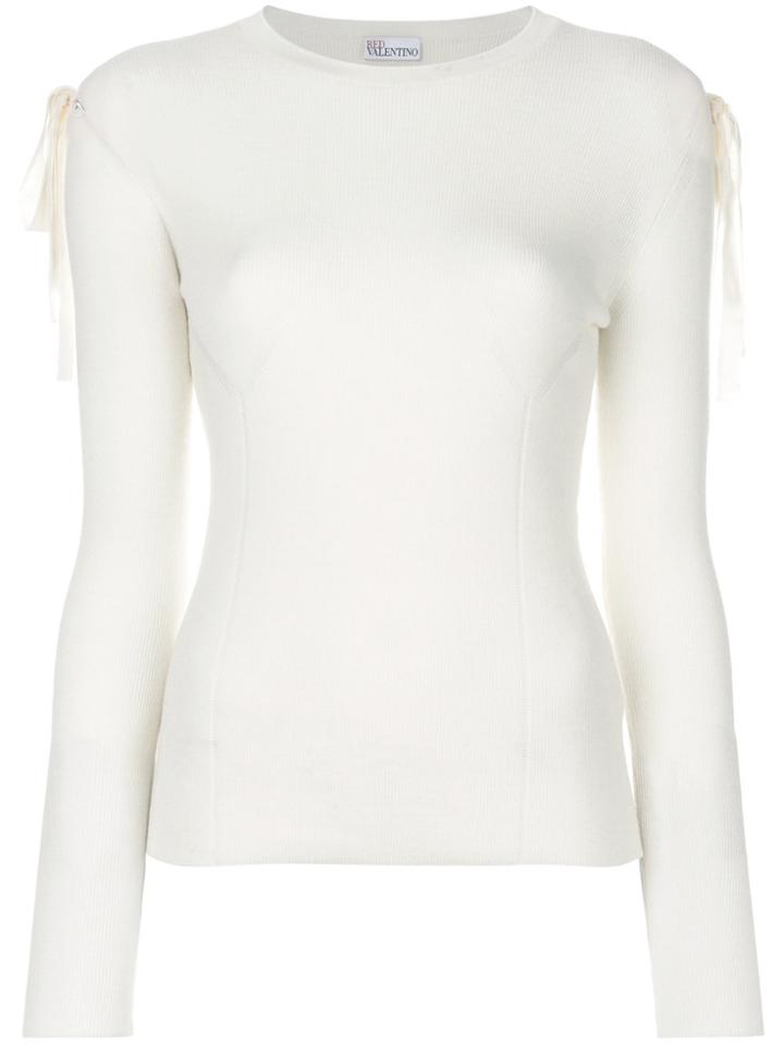 Red Valentino Arm Tie Detail Jumper - White