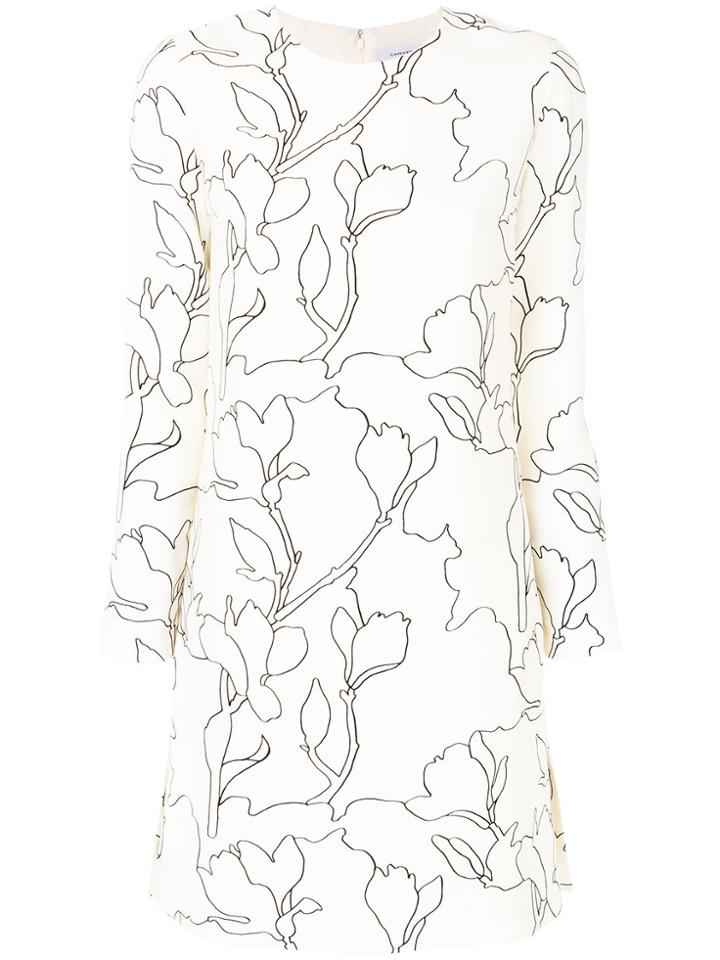 Carven Shift Dress With Print - White