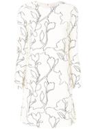Carven Shift Dress With Print - White