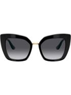 Dolce & Gabbana Eyewear Butterfly Oversized-frame Sunglasses - Black