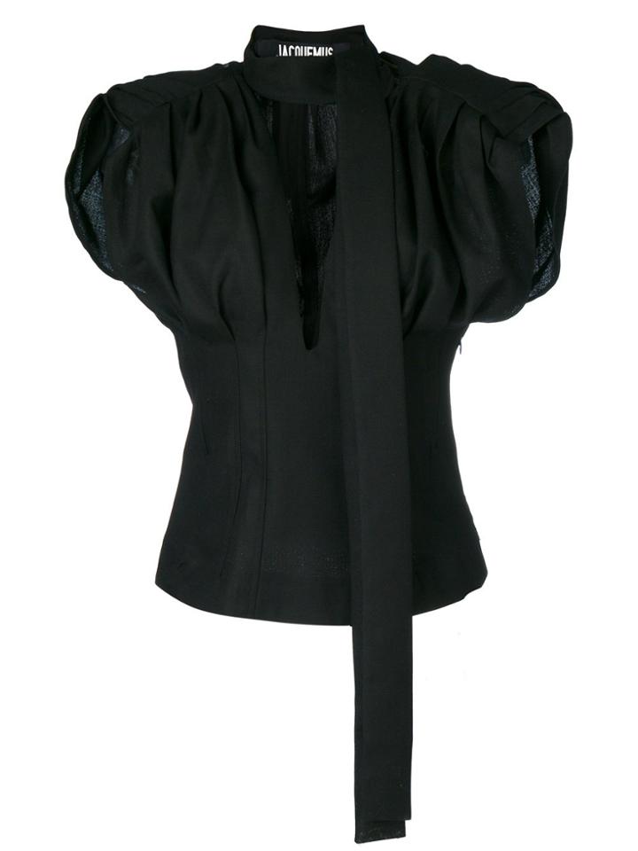 Jacquemus Puff Sleeve Blouse - Black