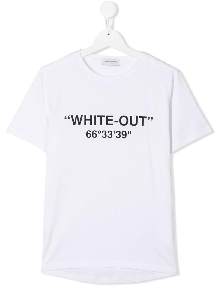 Paolo Pecora Kids White-out Print T-shirt