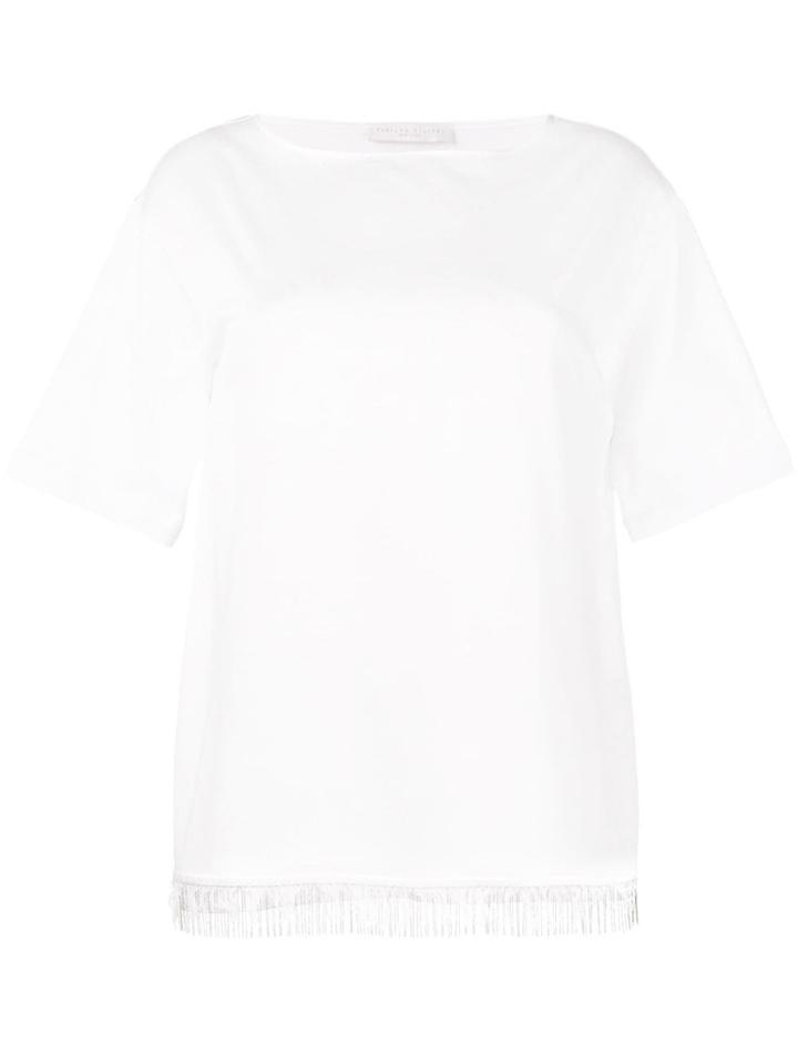 Fabiana Filippi Fringed Hem T-shirt - White
