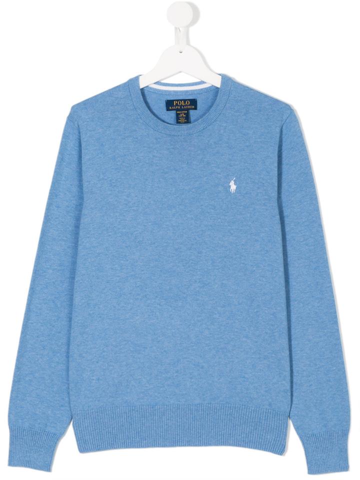 Ralph Lauren Kids Crew Neck Jumper - Blue