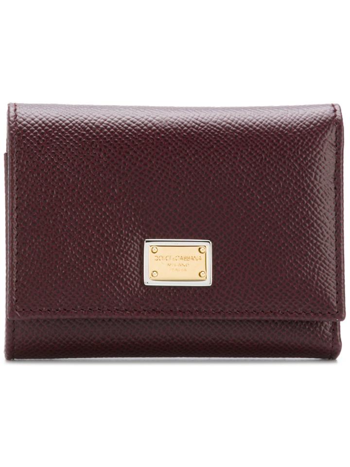 Dolce & Gabbana Dauphine Trifold Wallet - Red