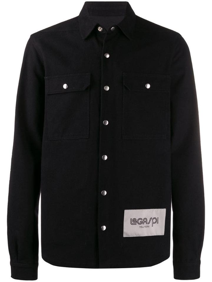 Rick Owens Logo Patch Shirt - Black