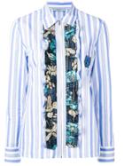 Prada Ruched Detail Zip-up Shirt - Blue