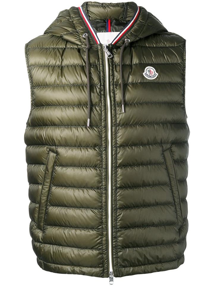 Moncler - Cyriaque Padded Gilet - Men - Feather Down/polyamide - 5, Green, Feather Down/polyamide