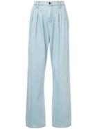 Strateas Carlucci Pleated Denim Jeans - Blue