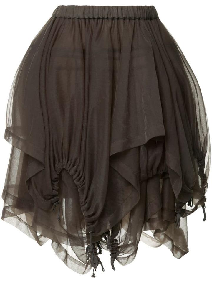 Comme Des Garçons Pre-owned Ruffle Mini Skirt - Green