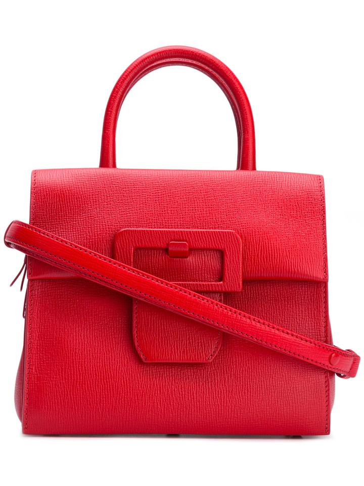Maison Margiela - Boxy Satchel Bag - Women - Cotton/leather - One Size, Red, Cotton/leather