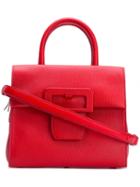 Maison Margiela - Boxy Satchel Bag - Women - Cotton/leather - One Size, Red, Cotton/leather